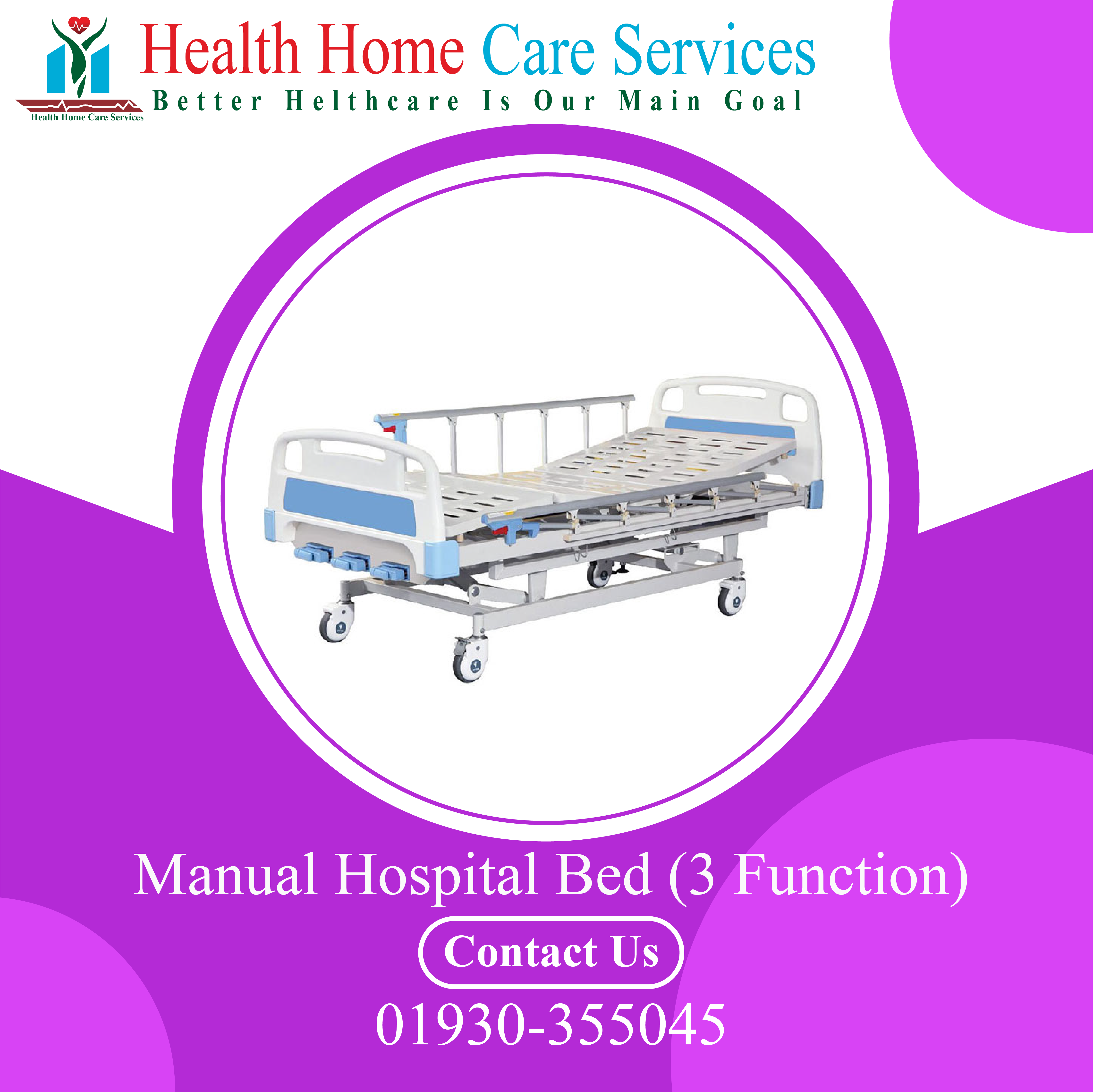 Manual Hospital Bed (3 Function)